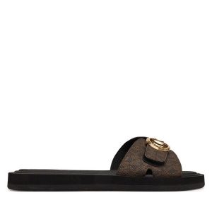 Klapki MICHAEL Michael Kors. Brązowe klapki MICHAEL Michael Kors, bez wzorów, bez obcasa. Za 319,99 zł.