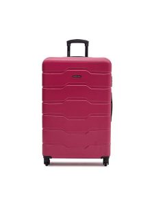 Puccini Walizka duża ABS024A Różowy. Czerwone walizki Puccini, bez wzorów, z syntetyku, duże. Za 489,99 zł.