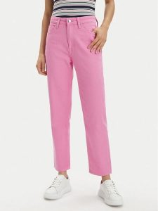 Lee Jeansy Carol 112349595 Różowy Straight Fit. Czerwone jeansy Lee, bez wzorów, z bawełny. Za 249,99 zł.