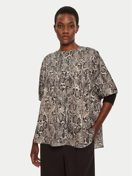 JOOP! Bluzka Bine 10018881 30044813 Szary Regular Fit. Szare bluzki JOOP!, bez wzorów, z syntetyku, bez kołnierzyka, bez ramiączek. Za 279,99 zł.