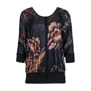 Desigual Bluzka Damska Bertin S Czarny. Bluzki marki Desigual. W wyprzedaży za 191,00 zł.