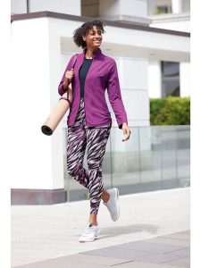 WITT WEIDEN Legginsy w kolorze czarno-fioletowym rozmiar: 44/46. Czarne legginsy WITT WEIDEN, bez wzorów, z podwyższonym stanem. Za 43,99 zł.