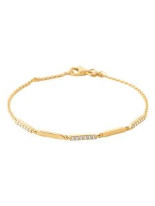 L'atelier précieux Pozłacana bransoletka z cyrkoniami rozmiar: onesize. Żółte bransoletki l'Atelier precieux, z cyrkonią, pozłacane. Za 234,97 zł.