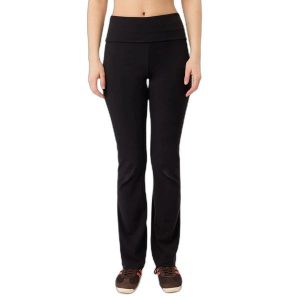 Damskie legginsy Mandala Classic Rolldown. Czarne legginsy MANDALA, bez wzorów, z bawełny. Za 337,50 zł.