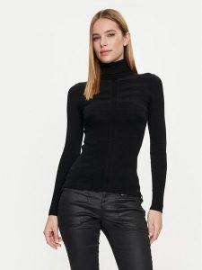 Morgan Golf 132-MENTOS.M Czarny Slim Fit. Czarne golfy Morgan, bez wzorów, z wiskozy. Za 139,99 zł.