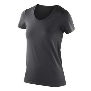 Koszulka Damska Impact Softex. Czarne bluzki SPIRO, xl, bez wzorów, sportowe, bez kołnierzyka, bez ramiączek. Za 65,99 zł.