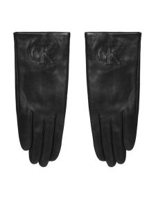 Calvin Klein Rękawiczki LV04F8123G Czarny. Czarne rękawiczki Calvin Klein, bez wzorów, ze skóry. Za 349,99 zł.