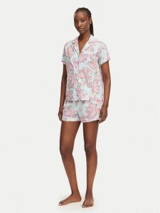 LAUREN RALPH LAUREN Piżama LAUREN RALPH LAUREN-ILN12506 Niebieski jasny Regular Fit. Niebieskie piżamy Lauren Ralph Lauren, bez wzorów, z wiskozy, bez ramiączek. Za 449,99 zł.