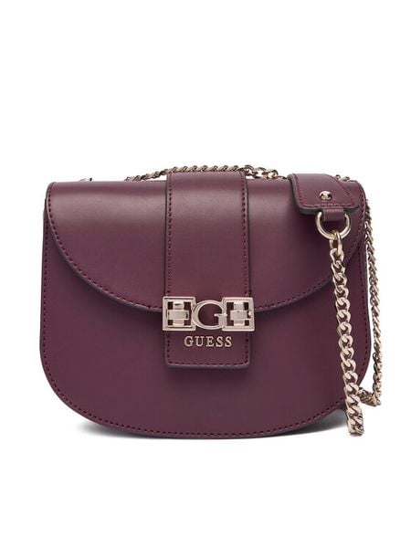 Guess Torebka HWVG98 91210 Fioletowy. Fioletowe torebki klasyczne Guess, z aplikacjami, ze skóry, bez dodatków. Za 439,99 zł.