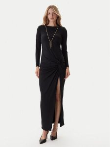 Fracomina Sukienka wieczorowa FQ25WD3006W62601 Czarny Slim Fit. Czarne sukienki Fracomina, s, bez wzorów, z syntetyku, wizytowe, bez kołnierzyka, bez ramiączek. Za 699,00 zł.