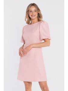 Stylove Sukienka w kolorze jasnoróżowym rozmiar: L. Różowe sukienki Stylove, l, bez wzorów, bez kołnierzyka, bez ramiączek, mini. Za 234,99 zł.