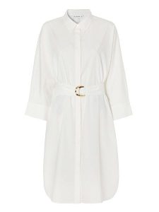 TATUUM Sukienka "Altea" w kolorze kremowym rozmiar: 44. Brązowe sukienki Tatuum, bez wzorów, z bawełny, bez kołnierzyka, bez ramiączek, midi. Za 183,59 zł.