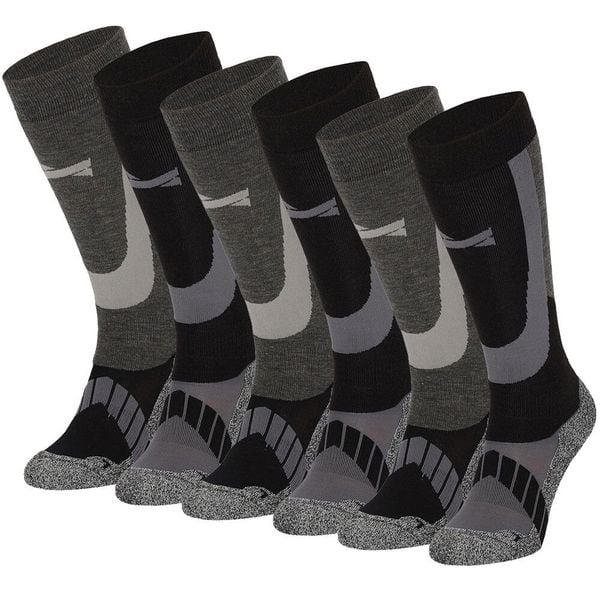 Skarpety narciarskie Xtreme, 6 par, Multi Czarny. Czarne skarpetki XTREME SOCKSWEAR, bez wzorów. Za 329,80 zł.