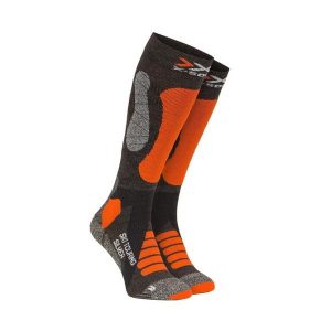 Skarpety X-SOCKS SKI TOURING SILVER 4.0 Orange Grey. Brązowe skarpetki X-Socks, bez wzorów. Za 90,00 zł.
