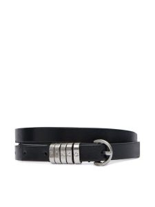 PINKO Pasek Damski Saddle Belt H1,2 20252 PLT01 105479.A1AC Czarny. Czarne paski Pinko, bez wzorów, ze skóry. Za 299,99 zł.