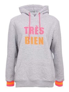 Zwillingsherz Bluza "Keira" w kolorze szarym rozmiar: S/M. Szare bluzy Zwillingsherz, m, bez wzorów, z bawełny, z kapturem. Za 149,31 zł.