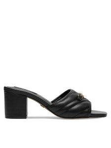 Nine West Klapki 123AL0687 Czarny. Czarne klapki Nine West, bez wzorów, z syntetyku, bez obcasa. Za 229,99 zł.