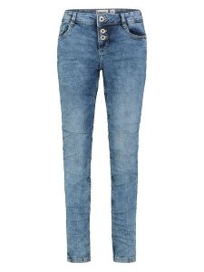 Sublevel Dżinsy - Skinny fit - w kolorze niebieskim rozmiar: M. Niebieskie jeansy Sublevel, z aplikacjami, ze skóry. Za 131,74 zł.