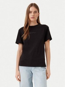 Calvin Klein T-Shirt K20K208294 Czarny Regular Fit. Czarne t-shirty Calvin Klein, m, bez wzorów, z bawełny, bez kołnierzyka, bez ramiączek. Za 129,99 zł.