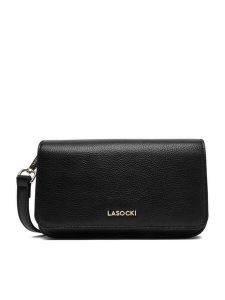 Lasocki Torebka CEO-LSK-L-006-09 Czarny. Czarne listonoszki Lasocki, bez wzorów, z materiału, bez dodatków. Za 129,99 zł.