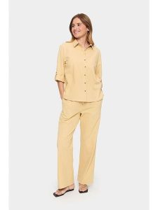 SAINT TROPEZ Koszula w kolorze beżowym rozmiar: L. Brązowe koszule Saint Tropez, l, bez wzorów, z bawełny, bez kołnierzyka, bez ramiączek. Za 119,95 zł.