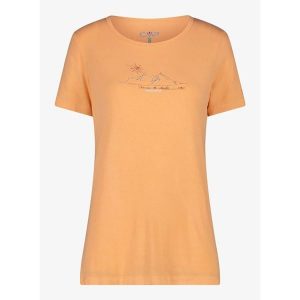 Koszulka z nadrukiem damska CMP Soraka T-Shirt. Brązowe koszulki sportowe CMP, bez wzorów, bez ramiączek. Za 151,99 zł.