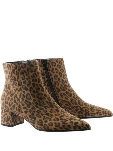 Högl Skórzane botki "Beatrice" w kolorze jasnobrązowo-czarnym rozmiar: 40. Brązowe botki HÖGL, bez wzorów, bez obcasa, bez zapięcia. Za 479,76 zł.