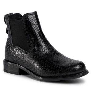 Sztyblety Lasocki. Czarne botki Lasocki, bez wzorów, bez obcasa, na płaskiej podeszwie, bez zapięcia. Za 111,99 zł.