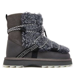 Śniegowce EMU Australia. Szare buty zimowe EMU Australia, bez obcasa, bez zapięcia. Za 889,99 zł.