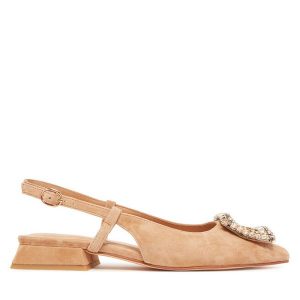 Czółenka Alma En Pena. Brązowe czółenka Alma en Pena, bez wzorów, bez obcasa, bez zapięcia. Za 679,99 zł.