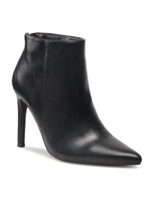 Jenny Fairy Botki LS5629-11 Czarny. Czarne botki Jenny Fairy, bez wzorów, ze skóry, bez obcasa, na szpilce, bez zapięcia. Za 99,99 zł.