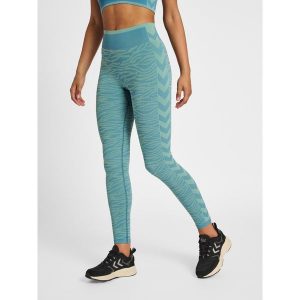 Legginsy damskie Hummel MT Saga. Niebieskie legginsy Hummel, bez wzorów. Za 170,00 zł.
