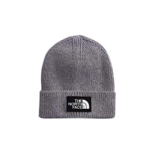 Czapka zimowa unisex The North Face LOGO BOX CUF BEANIE. Szare czapki The North Face, bez wzorów, sportowe. Za 124,99 zł.
