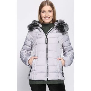 Szara Kurtka Median. Szare kurtki Born2be, na jesień. Za 164,99 zł.