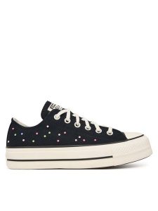 Converse Trampki Chuck Taylor All Star Lift Platform Mini Studs A19141C Czarny. Czarne trampki Converse, bez wzorów, z materiału, bez zapięcia. Za 419,99 zł.