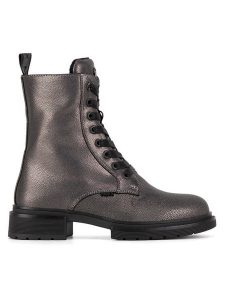 MEXX Botki MI001712343W Srebrny. Szare botki Mexx, bez wzorów, z materiału, bez obcasa, na płaskiej podeszwie, bez zapięcia. Za 299,99 zł.