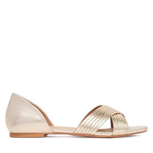 Baleriny Clara Barson. Żółte balerinki Clara Barson, bez wzorów, bez obcasa, bez zapięcia. Za 99,99 zł.