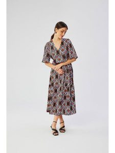 Stylove Sukienka w kolorze czarno-pomarańczowym rozmiar: XL. Czarne sukienki Stylove, xl, bez wzorów, bez kołnierzyka, bez ramiączek, maxi. Za 179,99 zł.