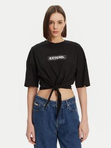 ONLY T-Shirt Serena 15343356 Czarny Regular Fit. Czarne t-shirty ONLY, s, bez wzorów, z bawełny, bez kołnierzyka, bez ramiączek. Za 79,99 zł.
