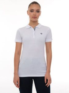 SIR RAYMOND TAILOR Koszulka polo "Angie" w kolorze białym rozmiar: XXL. Białe bluzki Sir Raymond Tailor, xxl, bez wzorów, z bawełny, bez kołnierzyka, bez ramiączek. Za 131,43 zł.