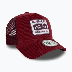 Czapka z daszkiem New Era NE Patch Cord Trucker. Czerwone czapki New Era, bez wzorów. Za 149,99 zł.