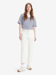 Levi's Spodnie chino w kolorze kremowym rozmiar: W25/L27. Brązowe chinosy Levi's®, bez wzorów, z podwyższonym stanem. Za 114,17 zł.