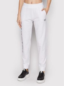 EA7 Emporio Armani Spodnie dresowe 8NTP85 TJCQZ 0102 Biały Regular Fit. Białe spodnie dresowe EA7 Emporio Armani, xl, bez wzorów, z bawełny. Za 439,99 zł.