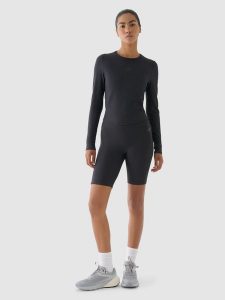 4F Legginsy krótkie treningowe damskie - szare XS. Szare legginsy 4f, bez wzorów, z dzianiny, z podwyższonym stanem, krótkie. W wyprzedaży za 69,99 zł.