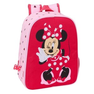 Plecak szkolny Minnie Mouse Naive Różowy. Czerwone plecaki Disney. Za 178,60 zł.