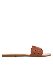 ONLY Shoes Klapki Onlfeli-6 Brązowy. Brązowe klapki ONLY SHOES, bez wzorów, ze skóry, bez obcasa. Za 99,99 zł.