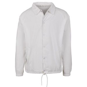 Kurtka Trenerska Unisex Dla Dorosłych. Białe kurtki BUILD YOUR BRAND, l, bez wzorów, bez kaptura. Za 227,99 zł.