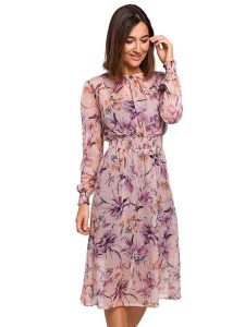 Stylove Sukienka w kolorze jasnoróżowym ze wzorem rozmiar: XXL. Różowe sukienki Stylove, xxl, bez wzorów, bez kołnierzyka, bez ramiączek, midi. Za 149,66 zł.