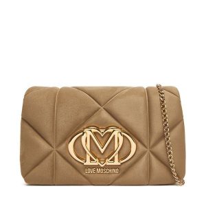 Torebka LOVE MOSCHINO. Brązowe torebki wieczorowe LOVE MOSCHINO, bez wzorów, bez dodatków. Za 639,99 zł.