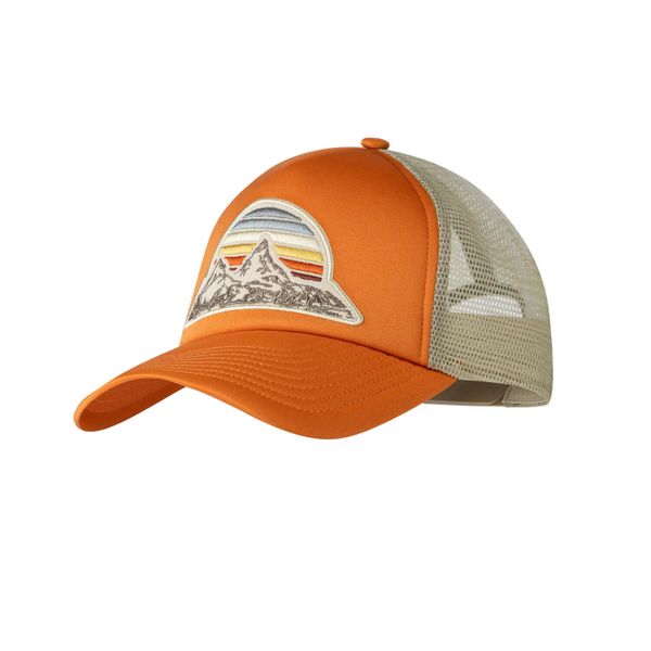 Czapka Trucker Buff Bougi. Brązowe czapki Buff, bez wzorów, z materiału, klasyczne. Za 148,00 zł.